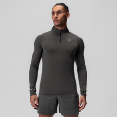 0906. Thermal Training Quarter Zip - Space Grey "Cyber"