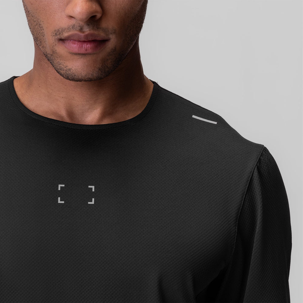 0907. AeroSilver® Training Long Sleeve - Black "Space Bracket"