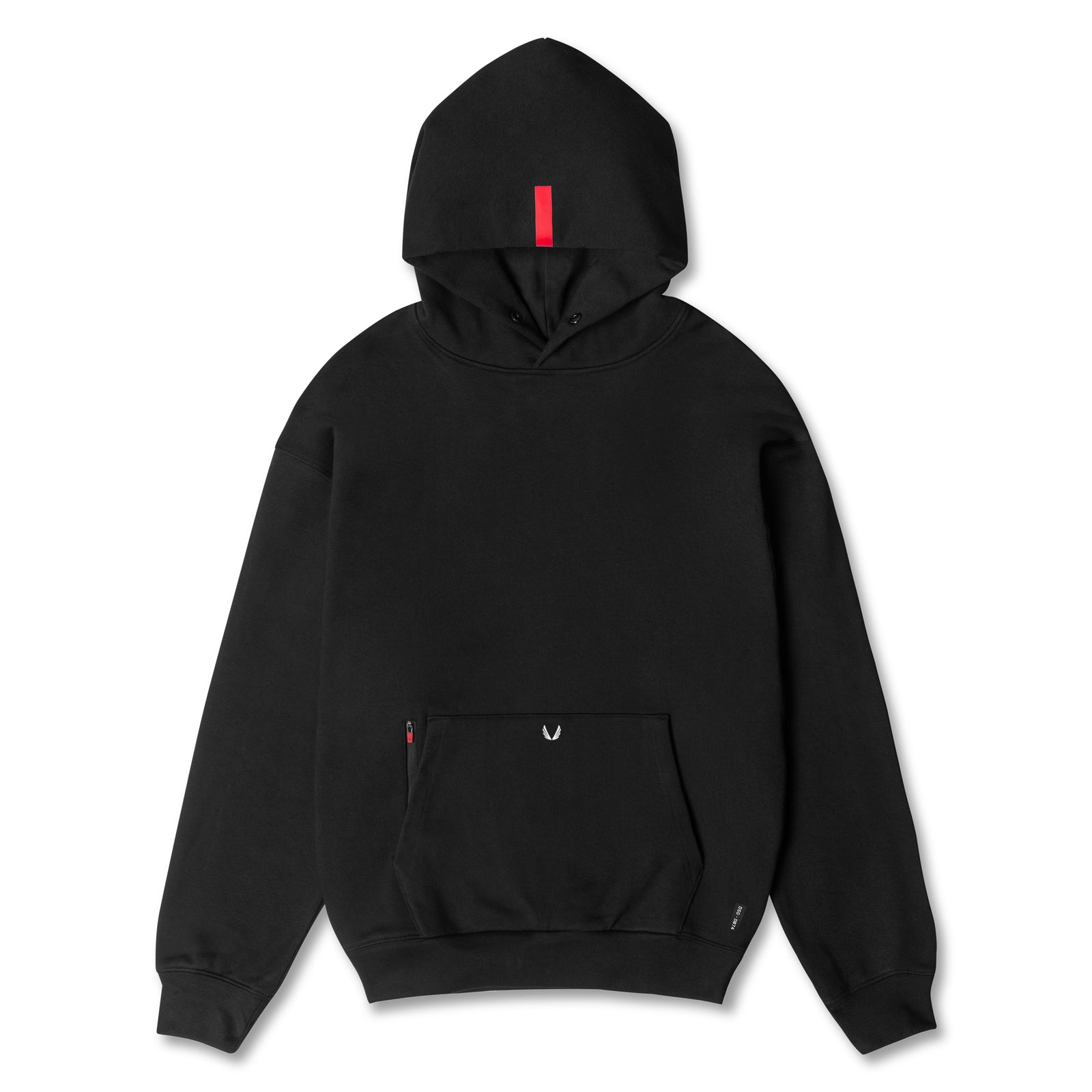 0874. Tech-Terry™ Zip Pocket Hoodie - Black/White "OTWR"