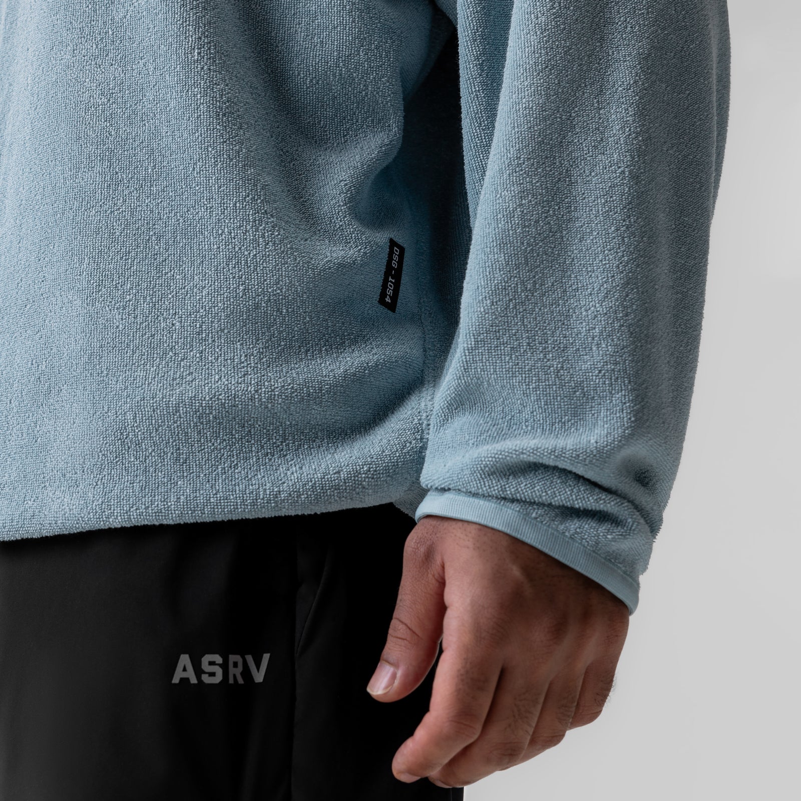 1054. Towel Terry Reversible Hoodie - Light Sky