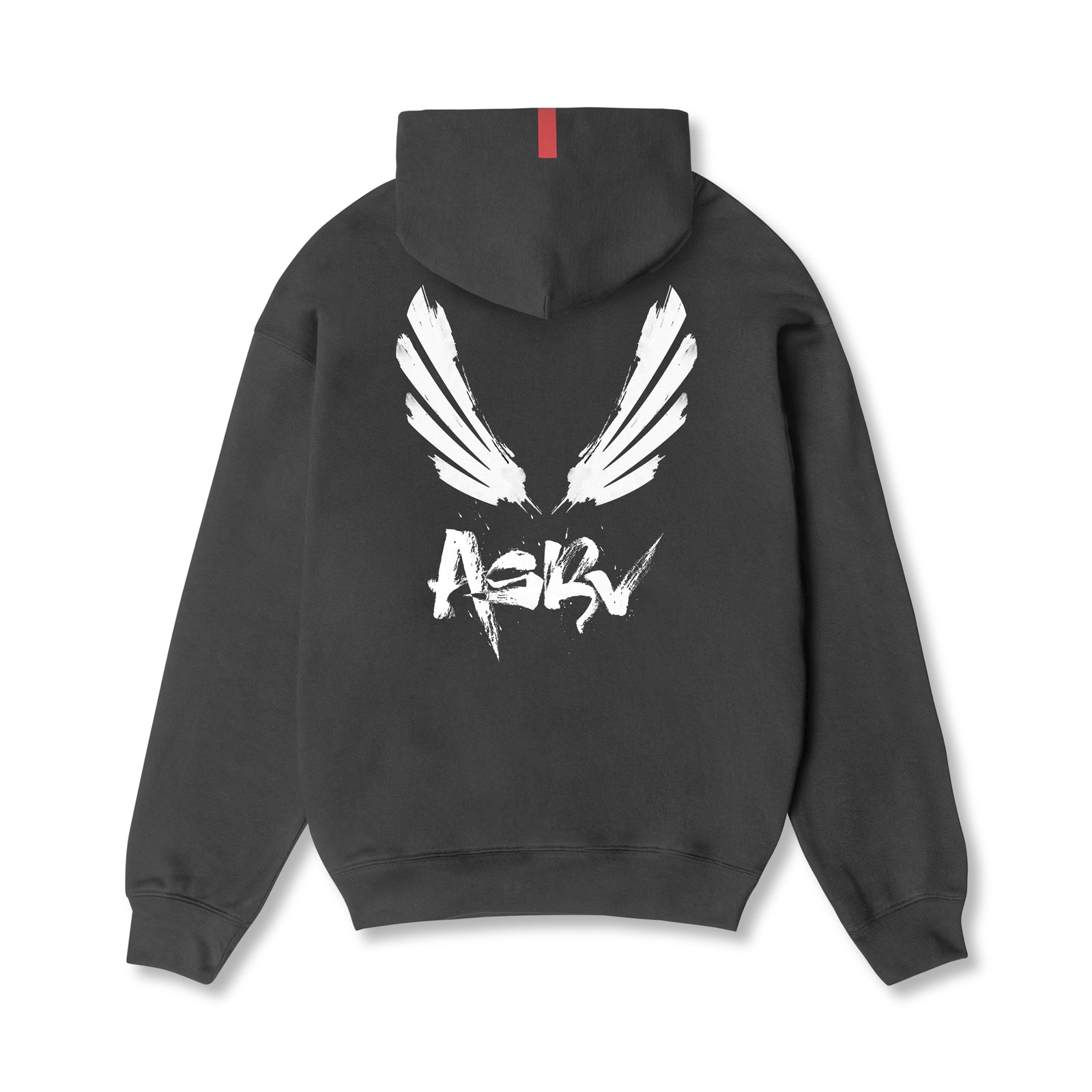 0874. Tech-Terry™ Zip Pocket Hoodie - Space Grey/White "Brush Wings/AS