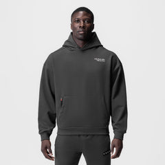 0874. Tech-Terry™ Zip Pocket Hoodie - Space Grey/White "Brush Wings/AS