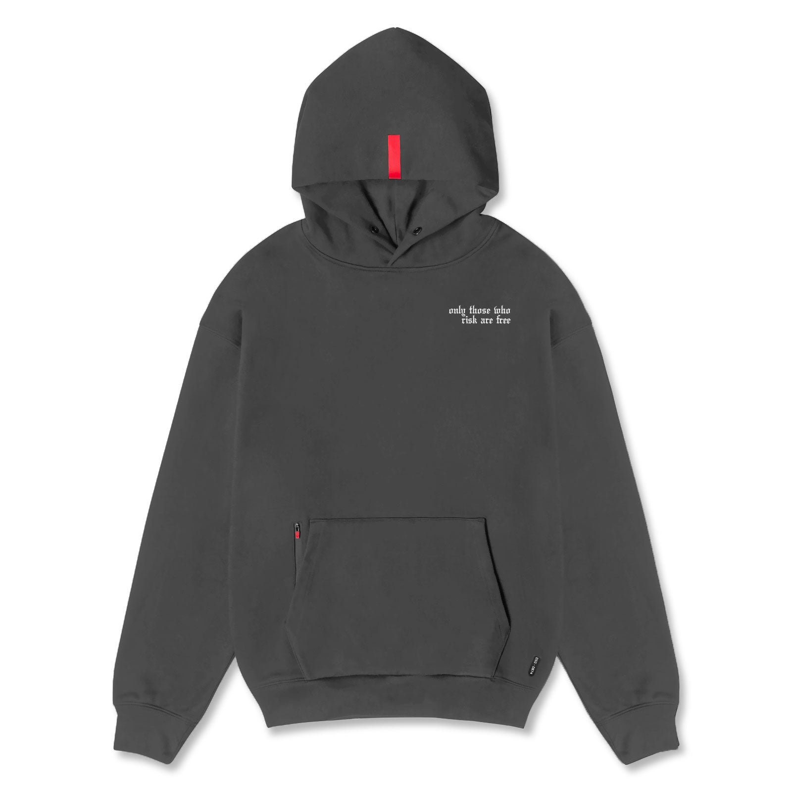 0874. Tech-Terry™ Zip Pocket Hoodie - Space Grey/White "Brush Wings/AS