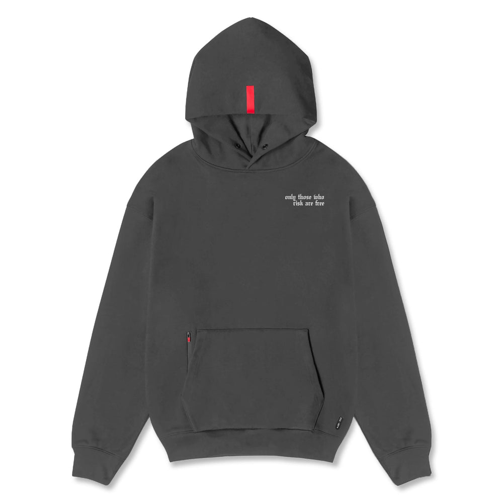 0874. Tech-Terry™ Zip Pocket Hoodie - Space Grey/White "Brush Wings/AS