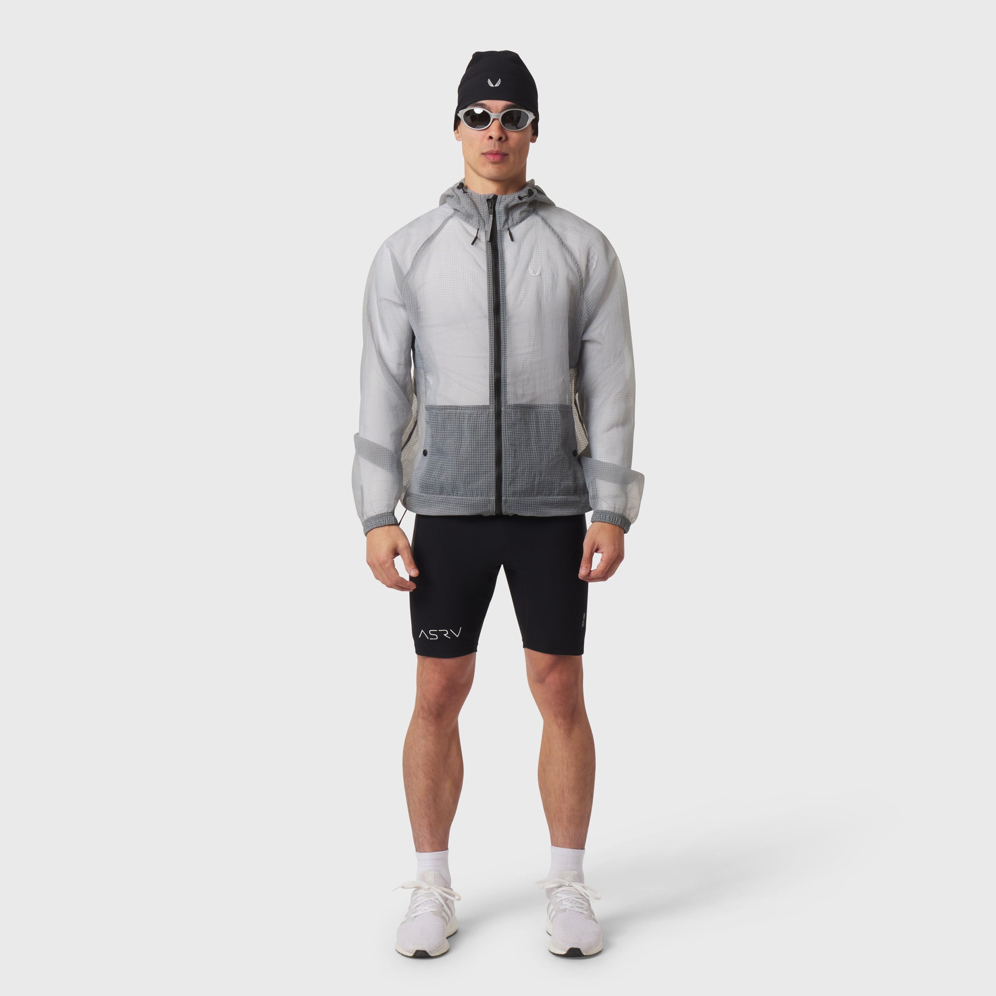 1162. Weather-Ready Transparent Ripstop Shell Jacket - Slate Grey