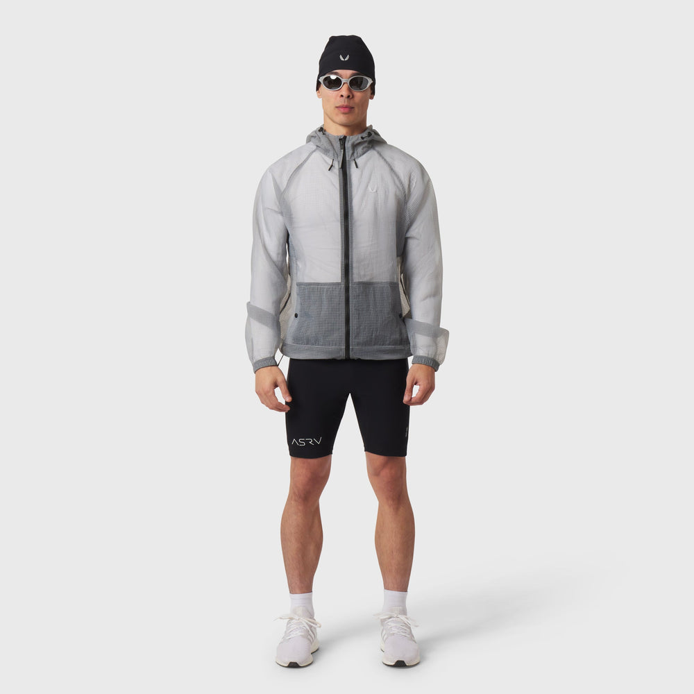 1162. Weather-Ready Transparent Ripstop Shell Jacket - Slate Grey