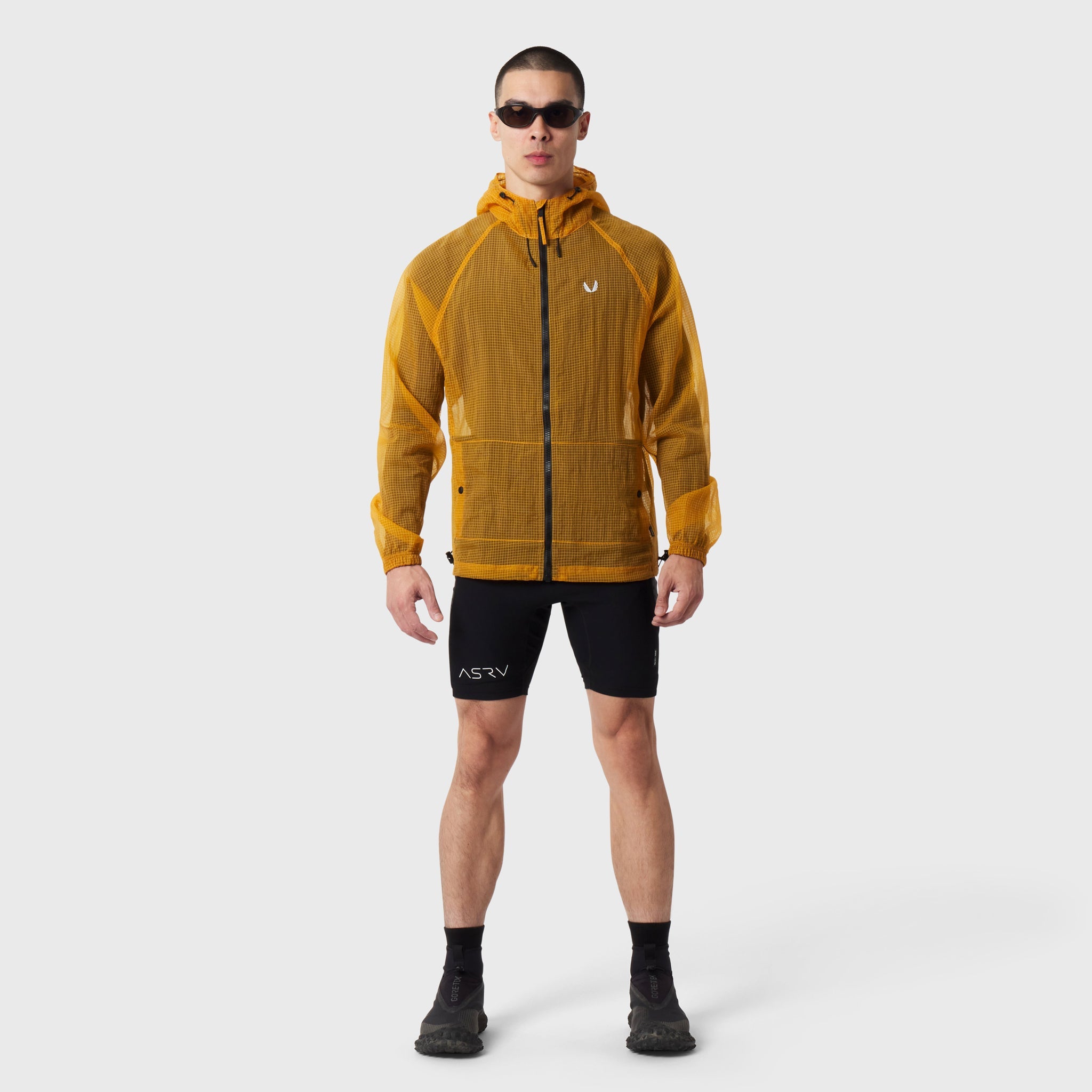 1162. Weather-Ready Transparent Ripstop Shell Jacket - Amber