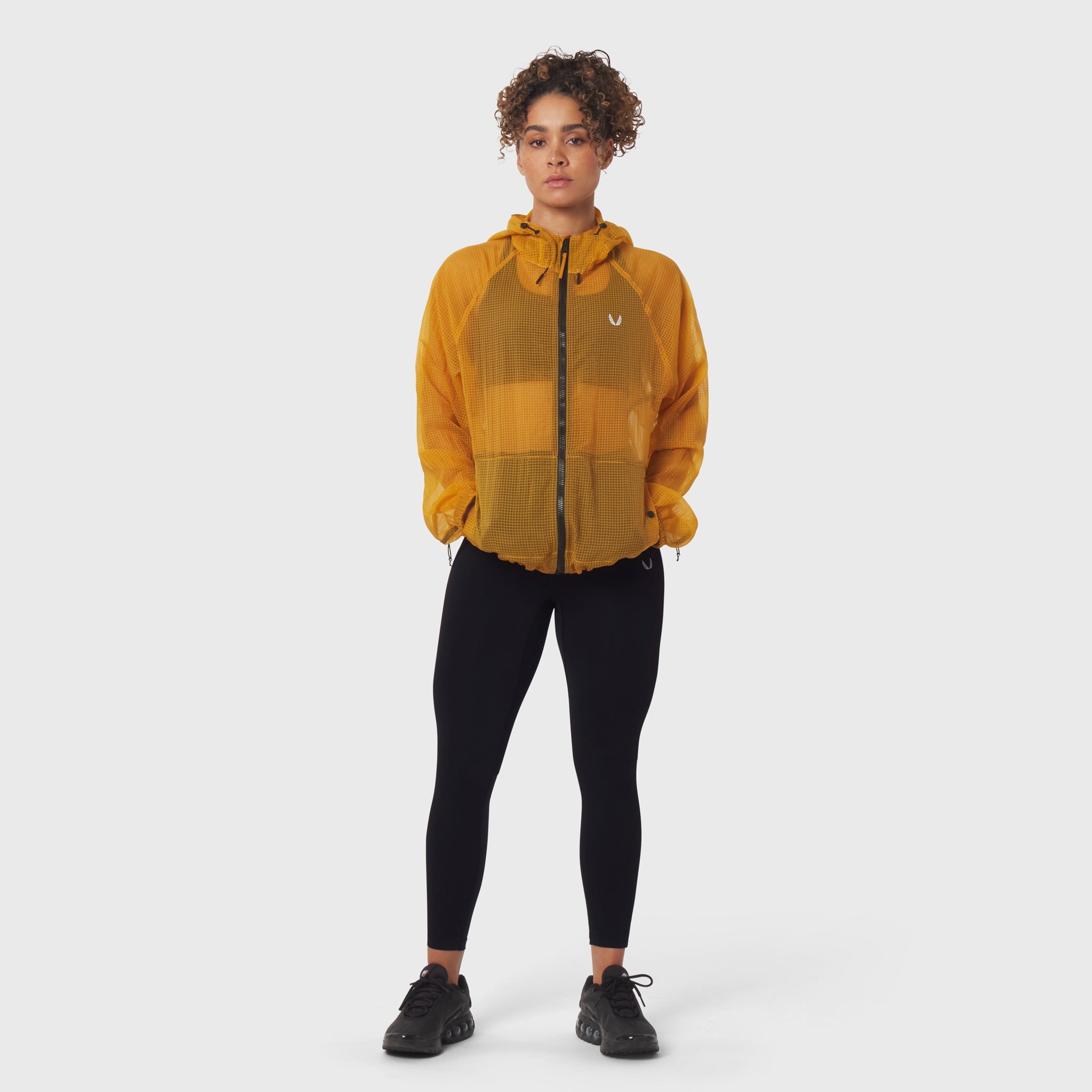 1162. Weather-Ready Transparent Ripstop Shell Jacket - Amber