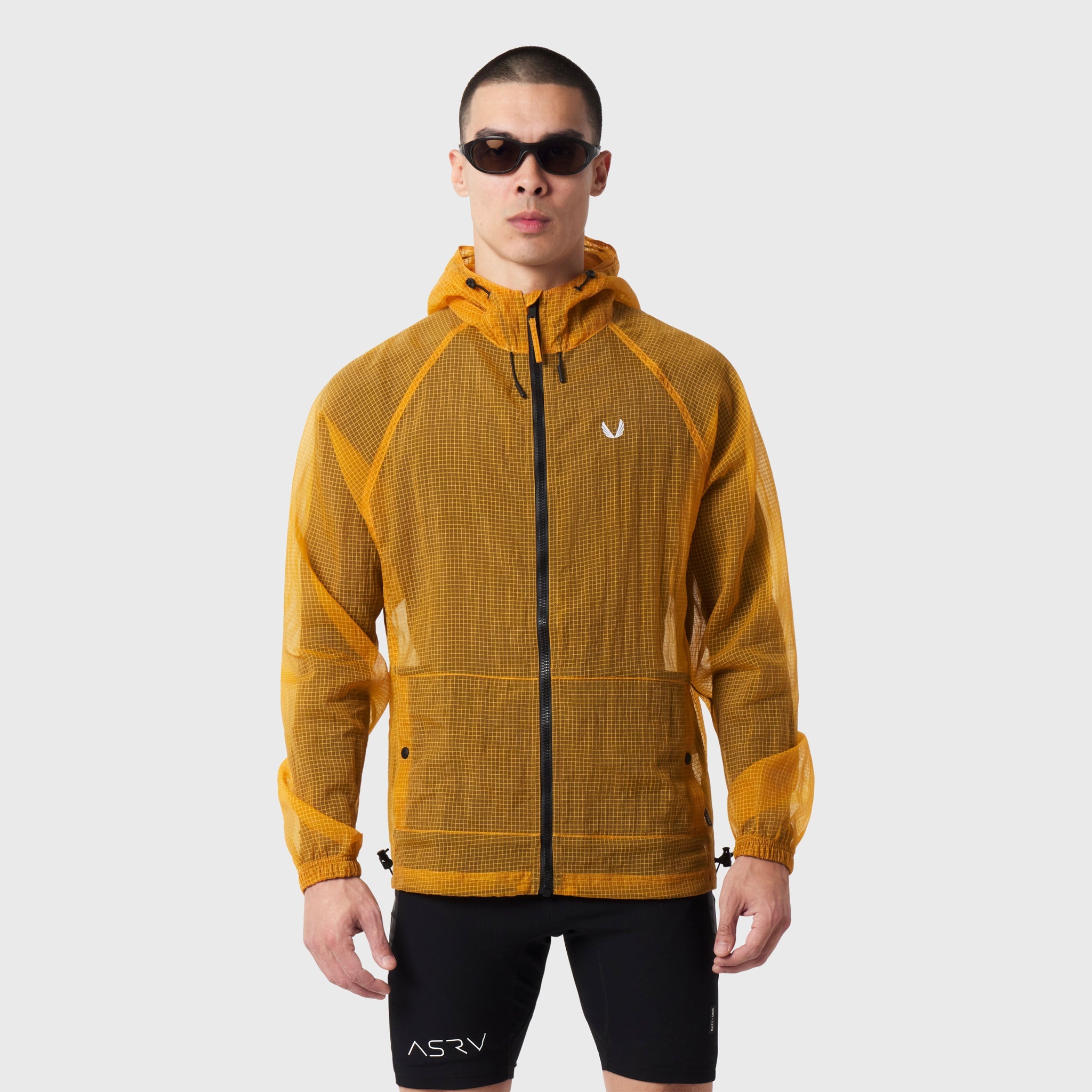 1162. Weather-Ready Transparent Ripstop Shell Jacket - Amber