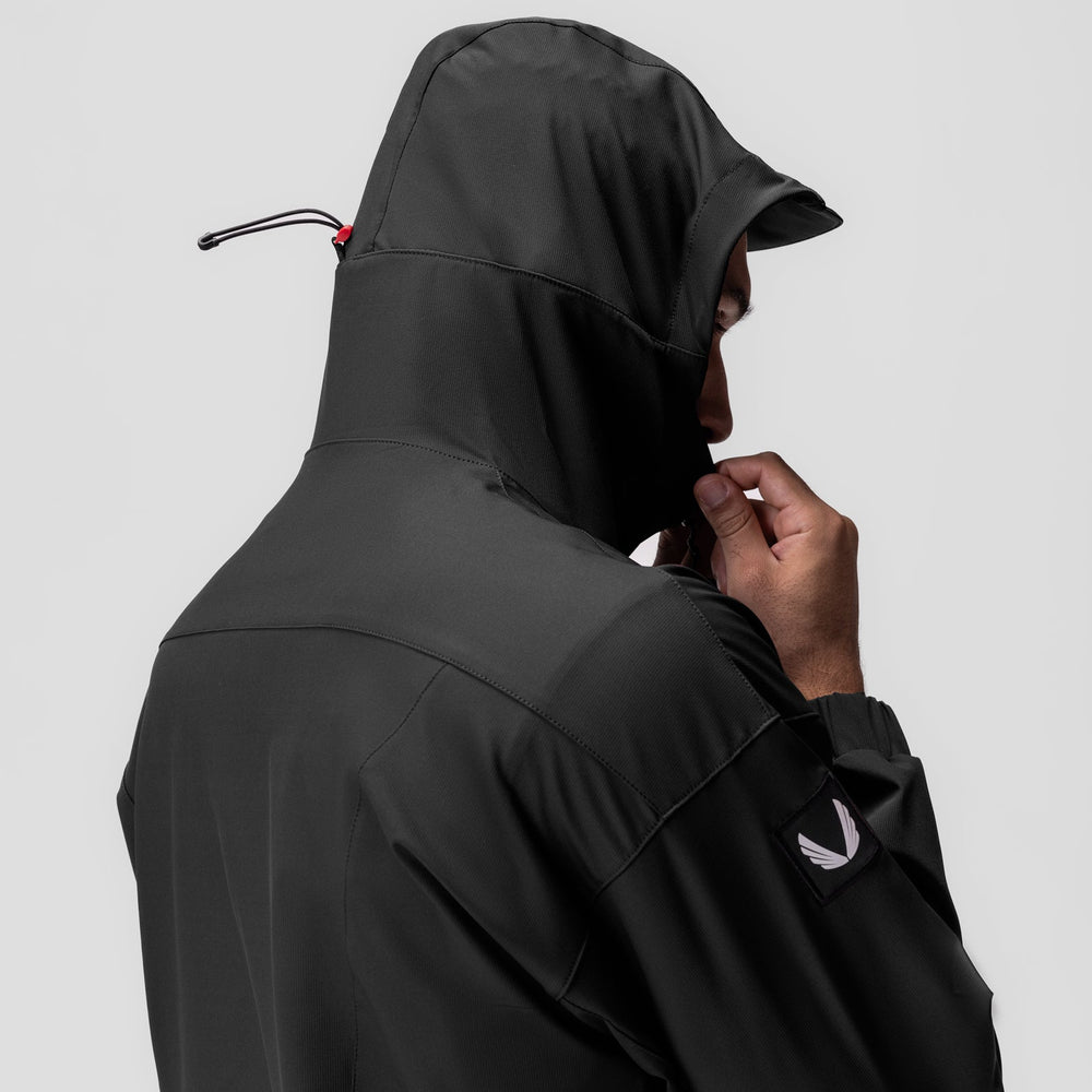 0717. Weather-Ready Anorak Jacket - Black "Patch"