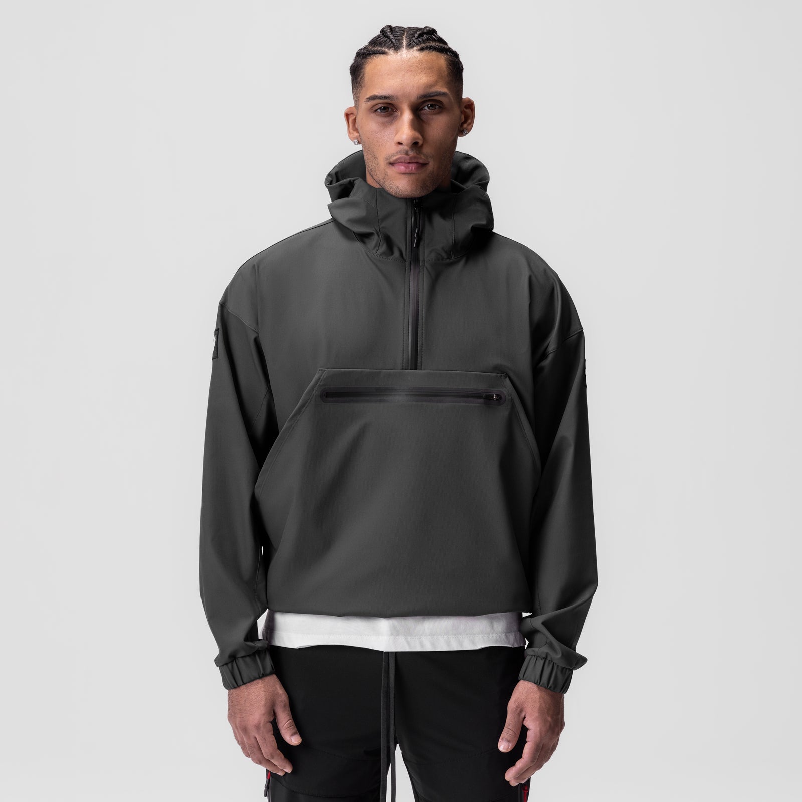 0717. Weather-Ready Anorak Jacket - Space Grey "Patch"