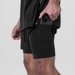 0865. Tetra-Lite® 5" Liner Short - Black "Wings"/Black