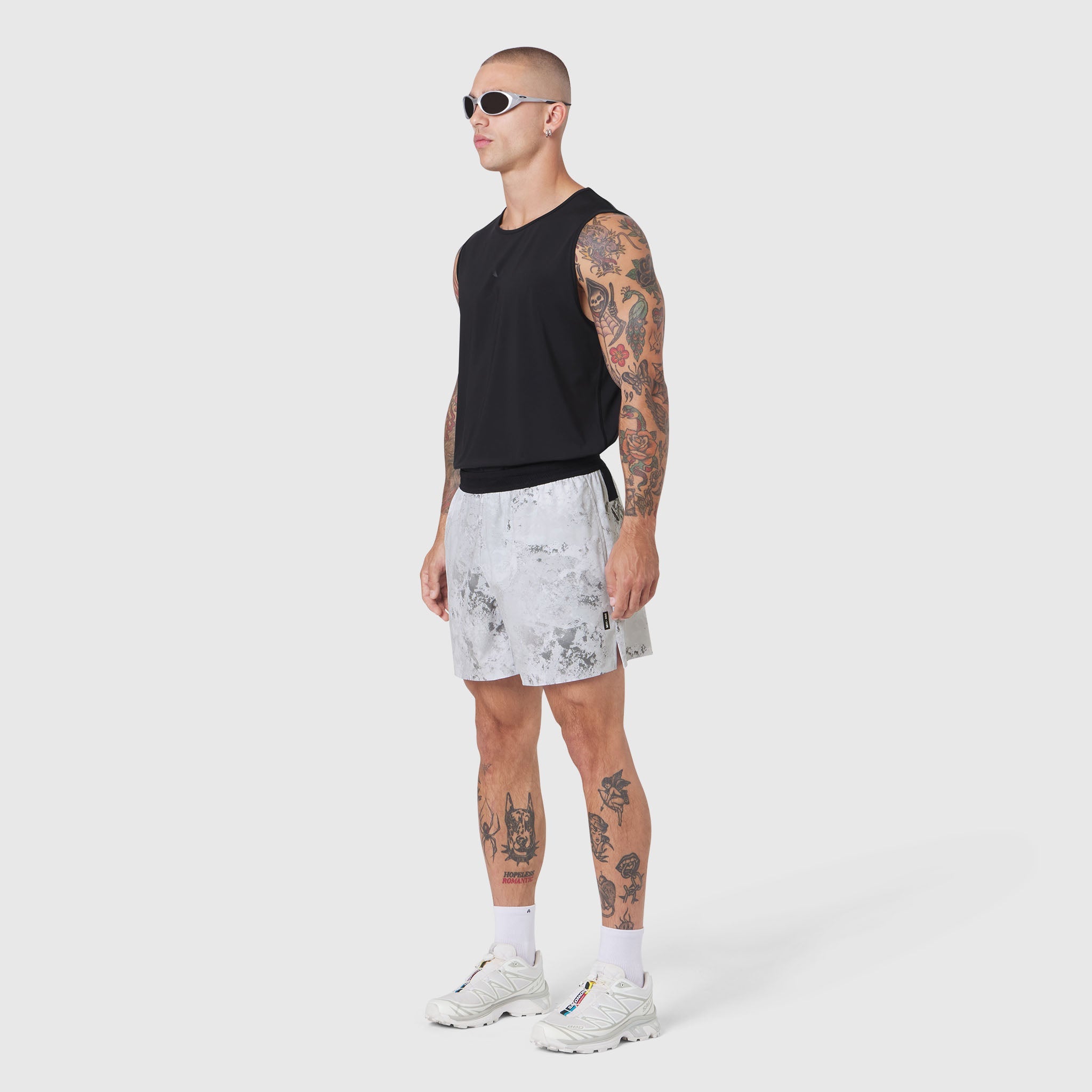 1195. TETRA-LITE® 5" Linerless Training Short - Sedona Snow Camo