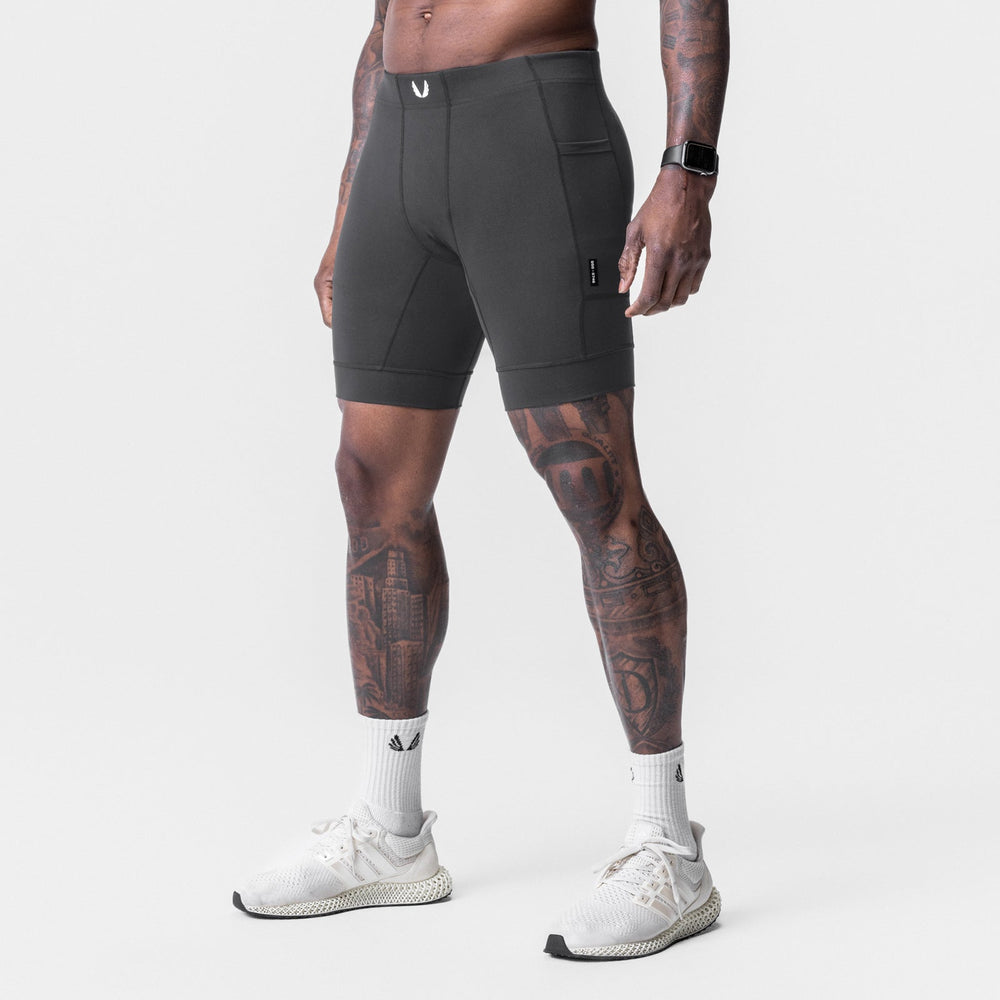 0746. WarpFlexx® Side Pocket 1/2-Length Legging - Space Grey