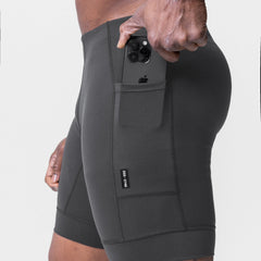 0746. WarpFlexx® Side Pocket 1/2-Length Legging - Space Grey