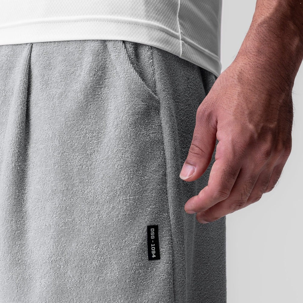 1094. Towel Terry Relaxed Short - Heather Grey