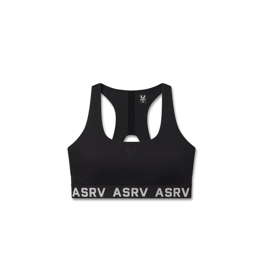 W083. LYCRA® ADAPTIV Racerback Sports Bra - Black