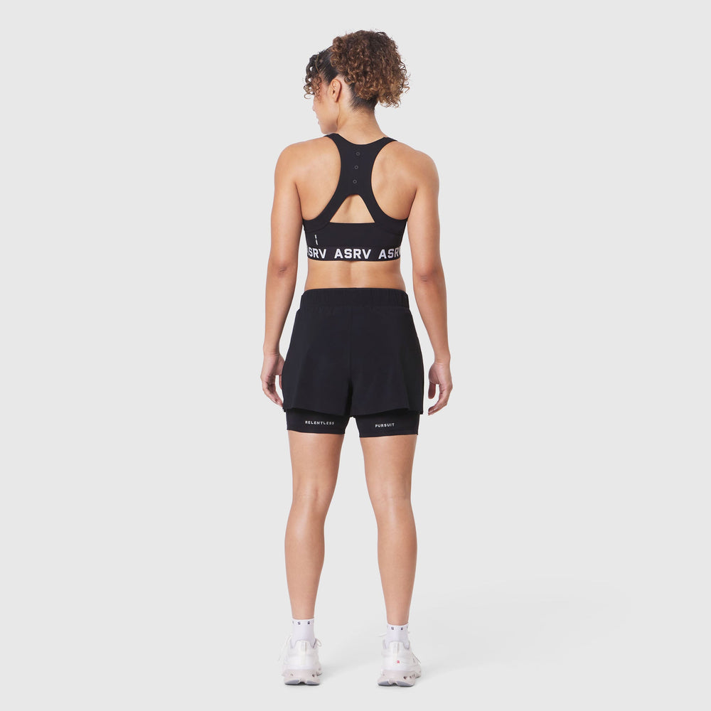 W083. LYCRA® ADAPTIV Racerback Sports Bra - Black