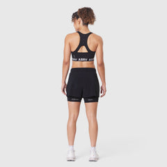 W083. LYCRA® ADAPTIV Racerback Sports Bra - Black