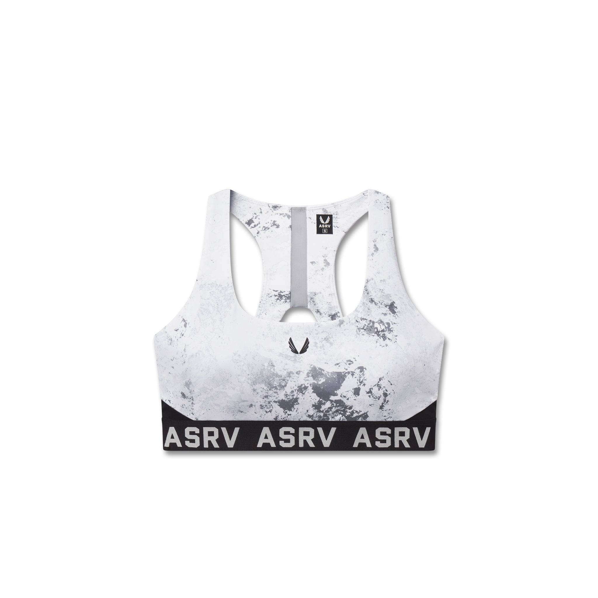 W083. LYCRA® ADAPTIV Racerback Sports Bra - Sedona Snow Camo