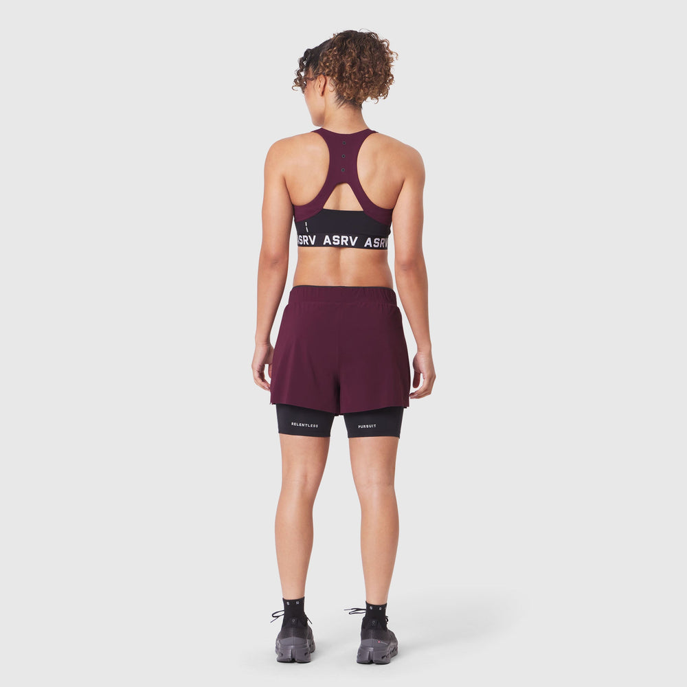 W083. LYCRA® ADAPTIV Racerback Sports Bra - Merlot