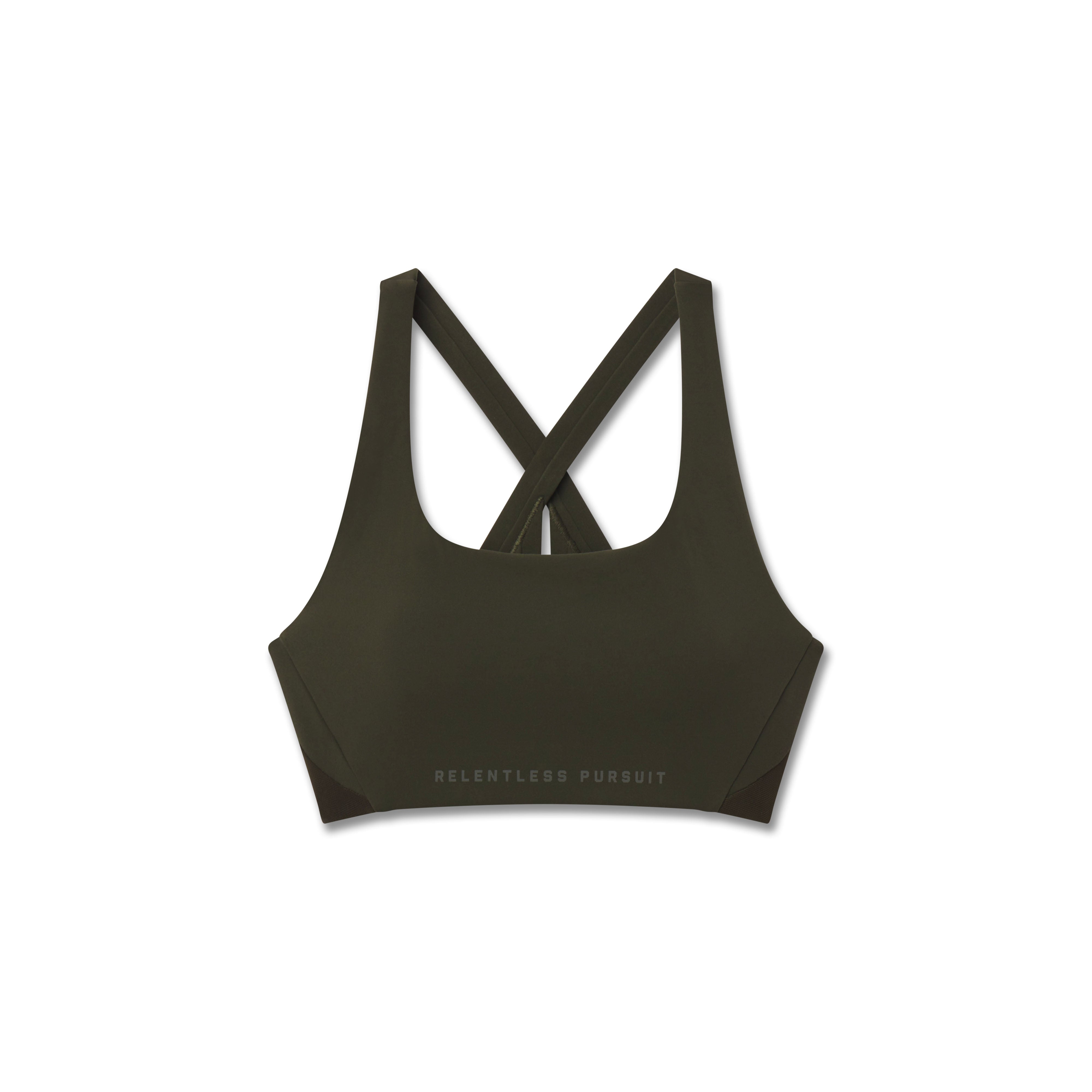 W039. LYCRA® Hybrid Sports Bra - Olive