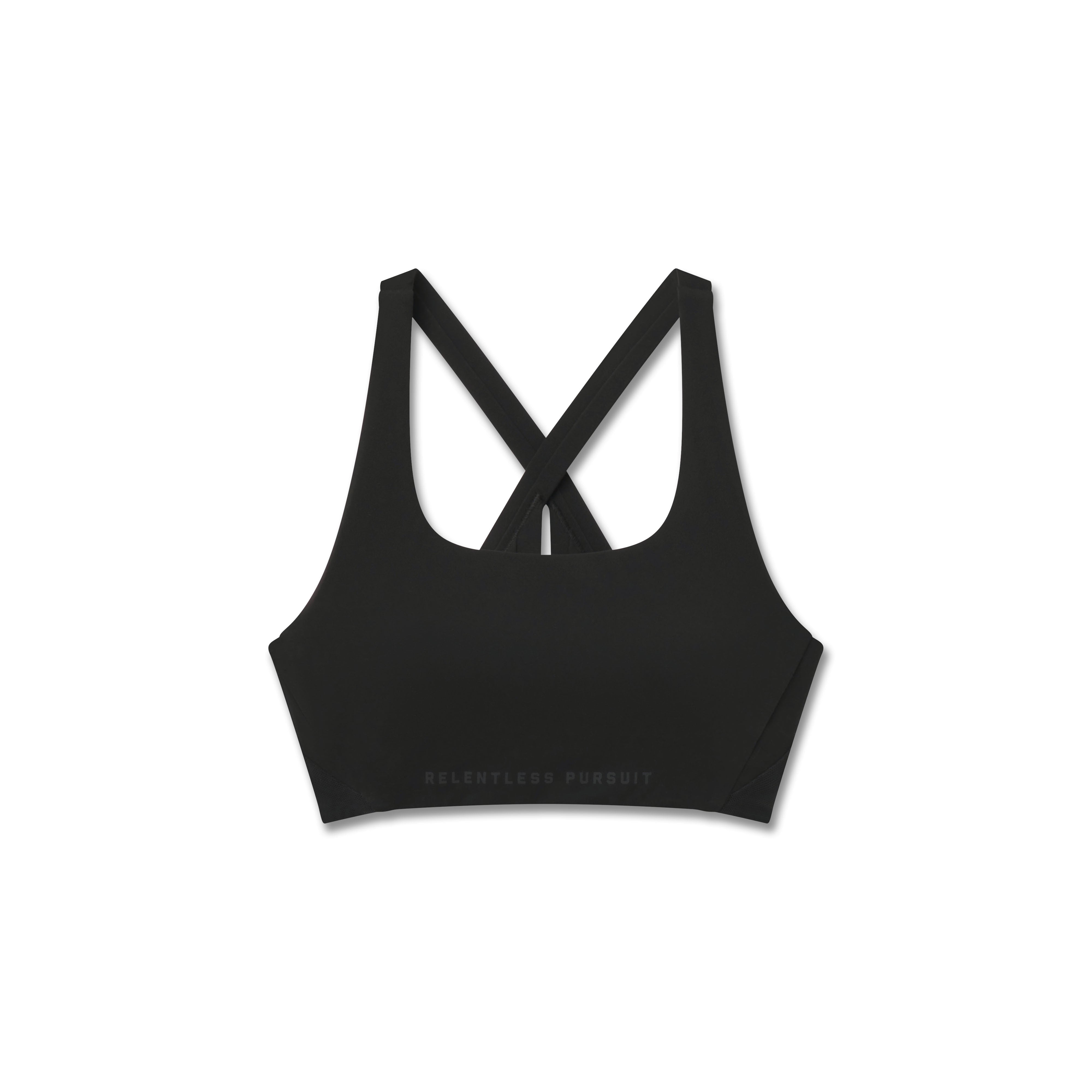 W039. LYCRA® Hybrid Sports Bra - Black