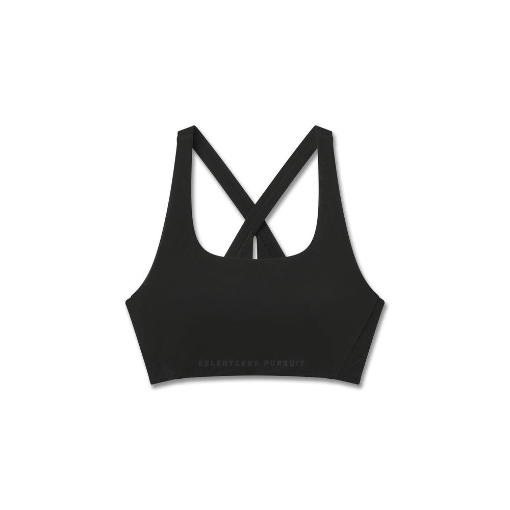 W039. LYCRA® Hybrid Sports Bra - Black