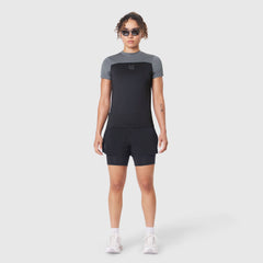 W086. AEROSILVER® UPF50+ Run Tee - Black