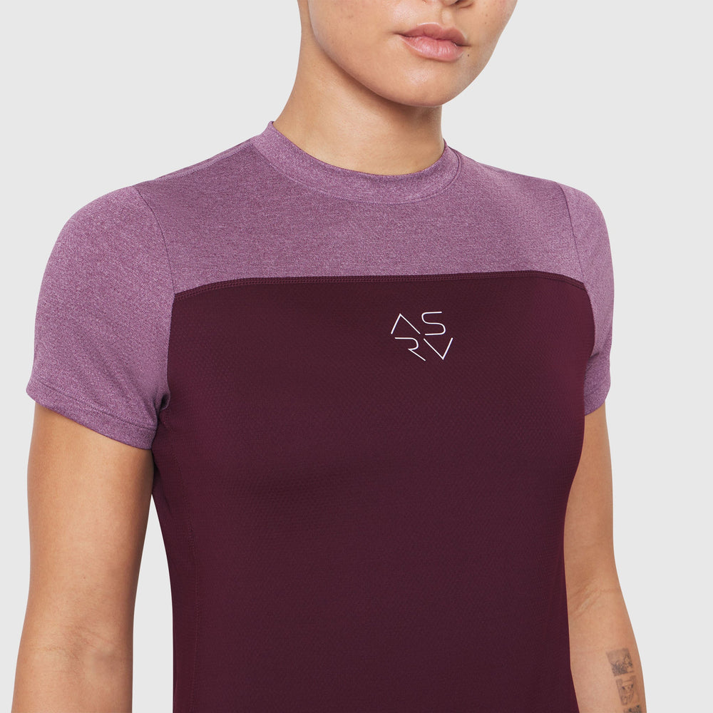 W086. AEROSILVER® UPF50+ Run Tee - Merlot