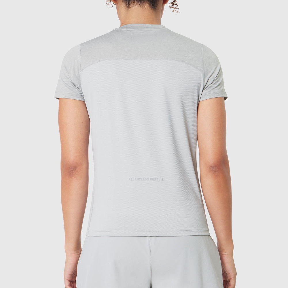 W086. AEROSILVER® UPF50+ Run Tee - Slate Grey
