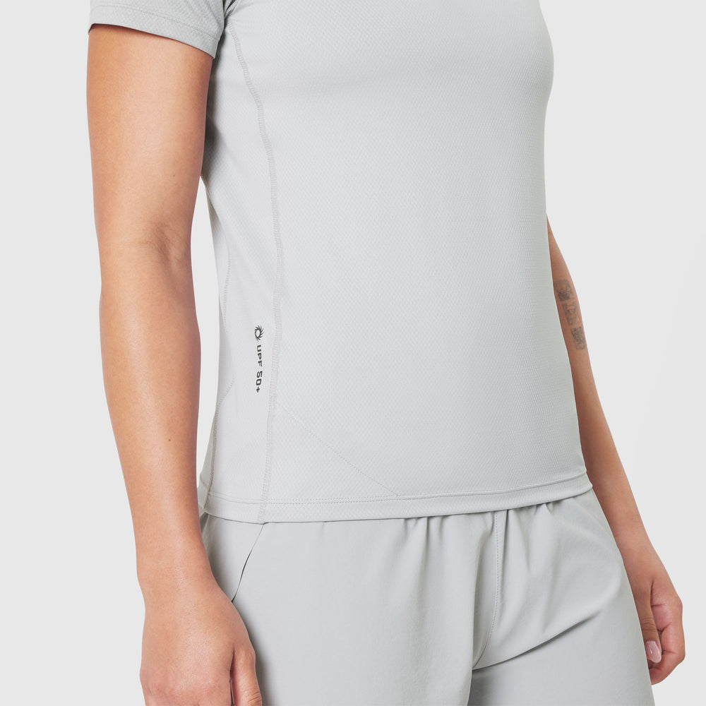 W086. AEROSILVER® UPF50+ Run Tee - Slate Grey