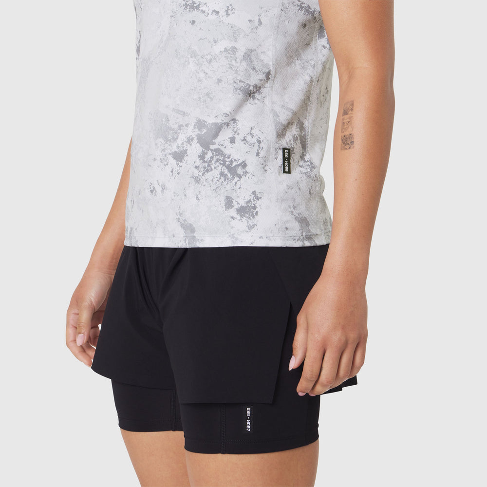 W086. AEROSILVER® UPF50+ Run Tee - Sedona Snow Camo