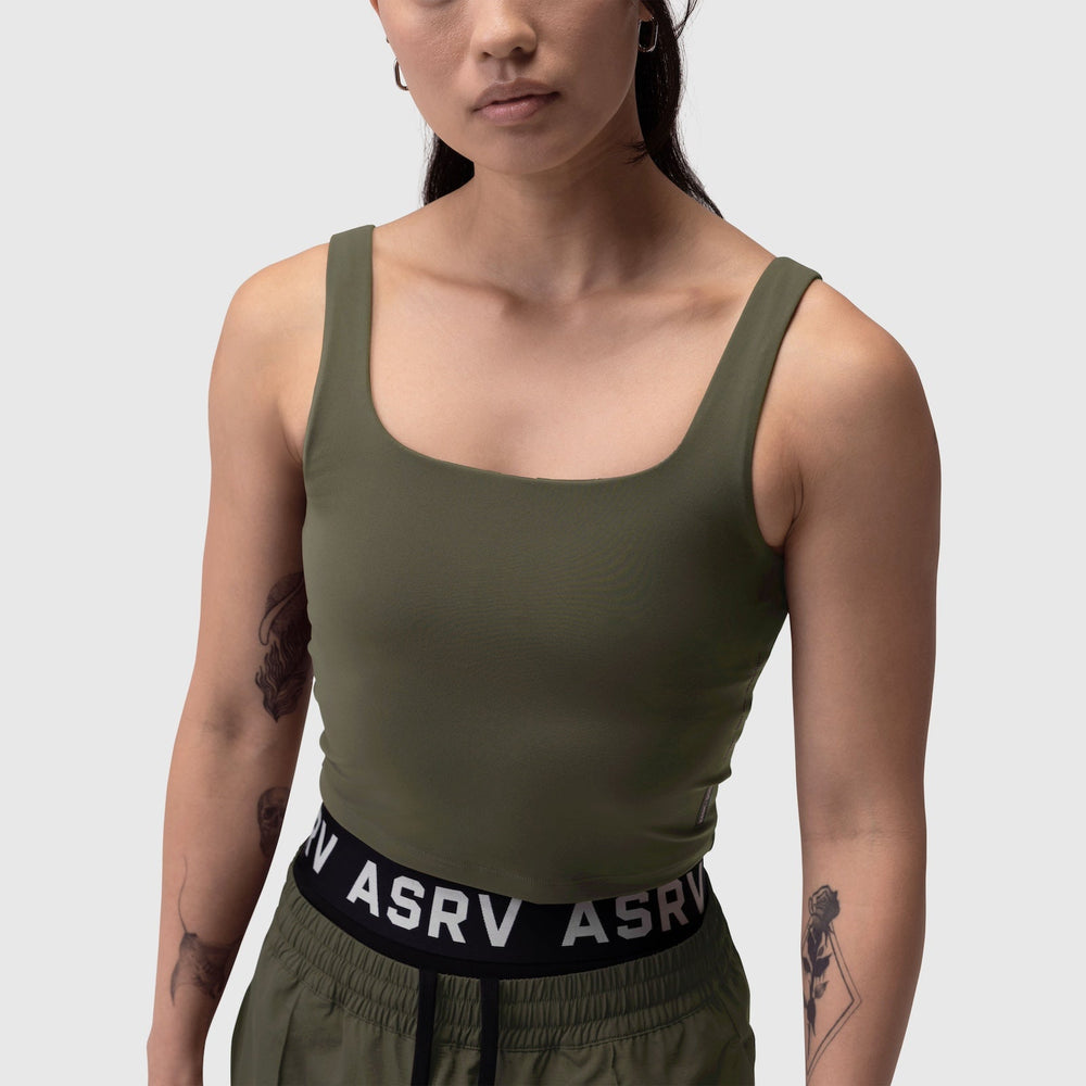 W022. LYCRA® 2-in-1 Tank Top - Olive