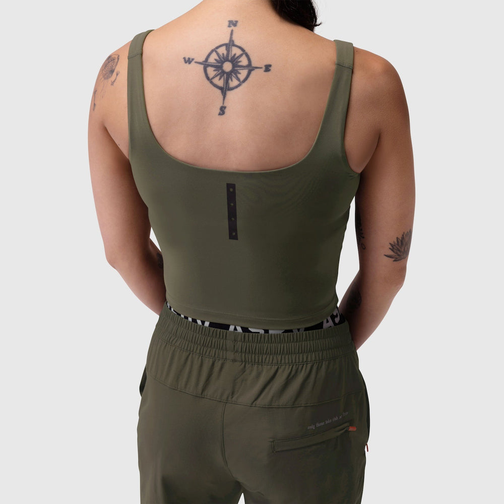 W022. LYCRA® 2-in-1 Tank Top - Olive
