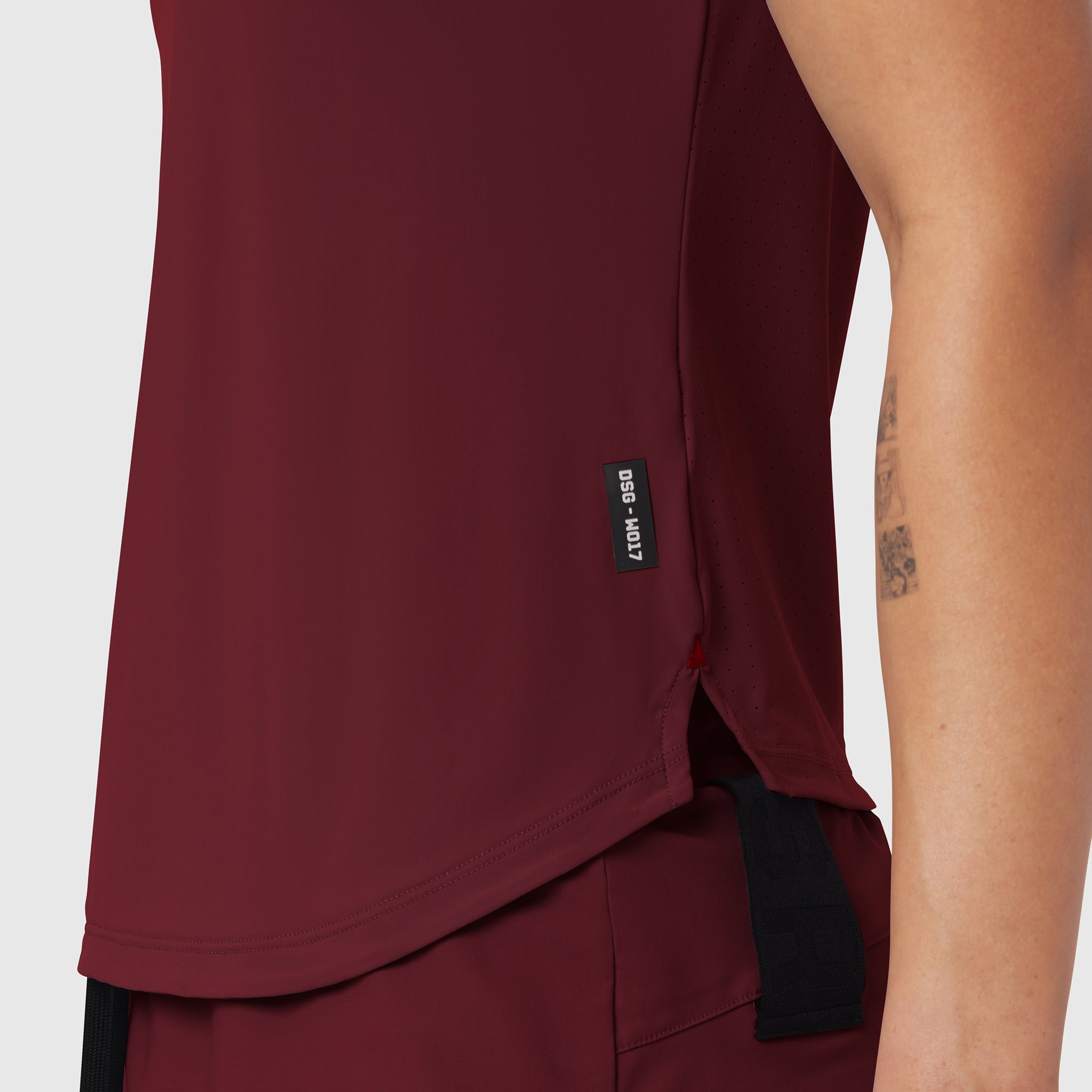 W017. Laser-Vent™ Established Tee - Crimson