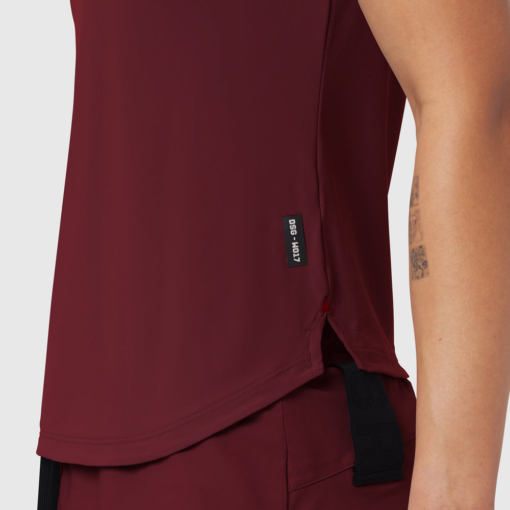 W017. Laser-Vent™ Established Tee - Crimson