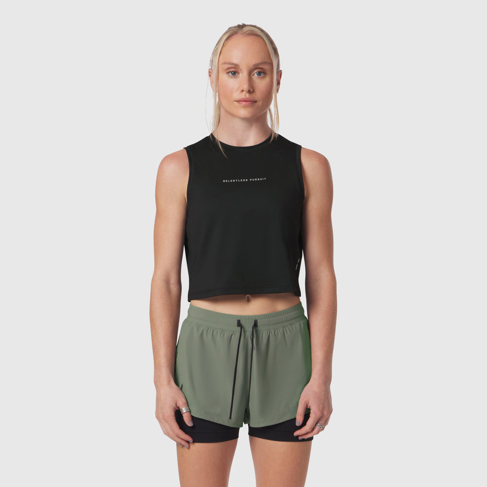 W020. AeroSilver® Tank Top - Black "RP"