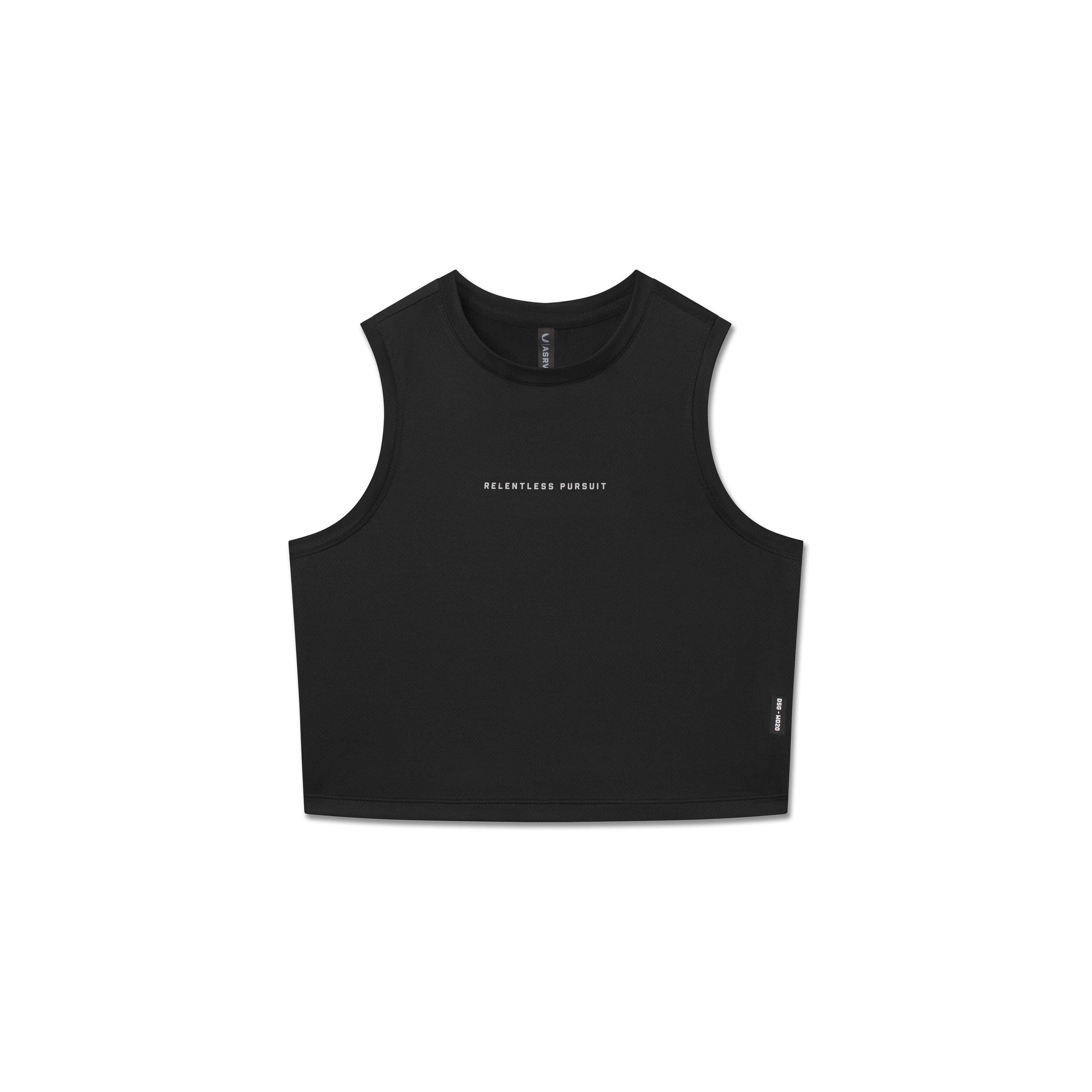 W020. AeroSilver® Tank Top - Black "RP"