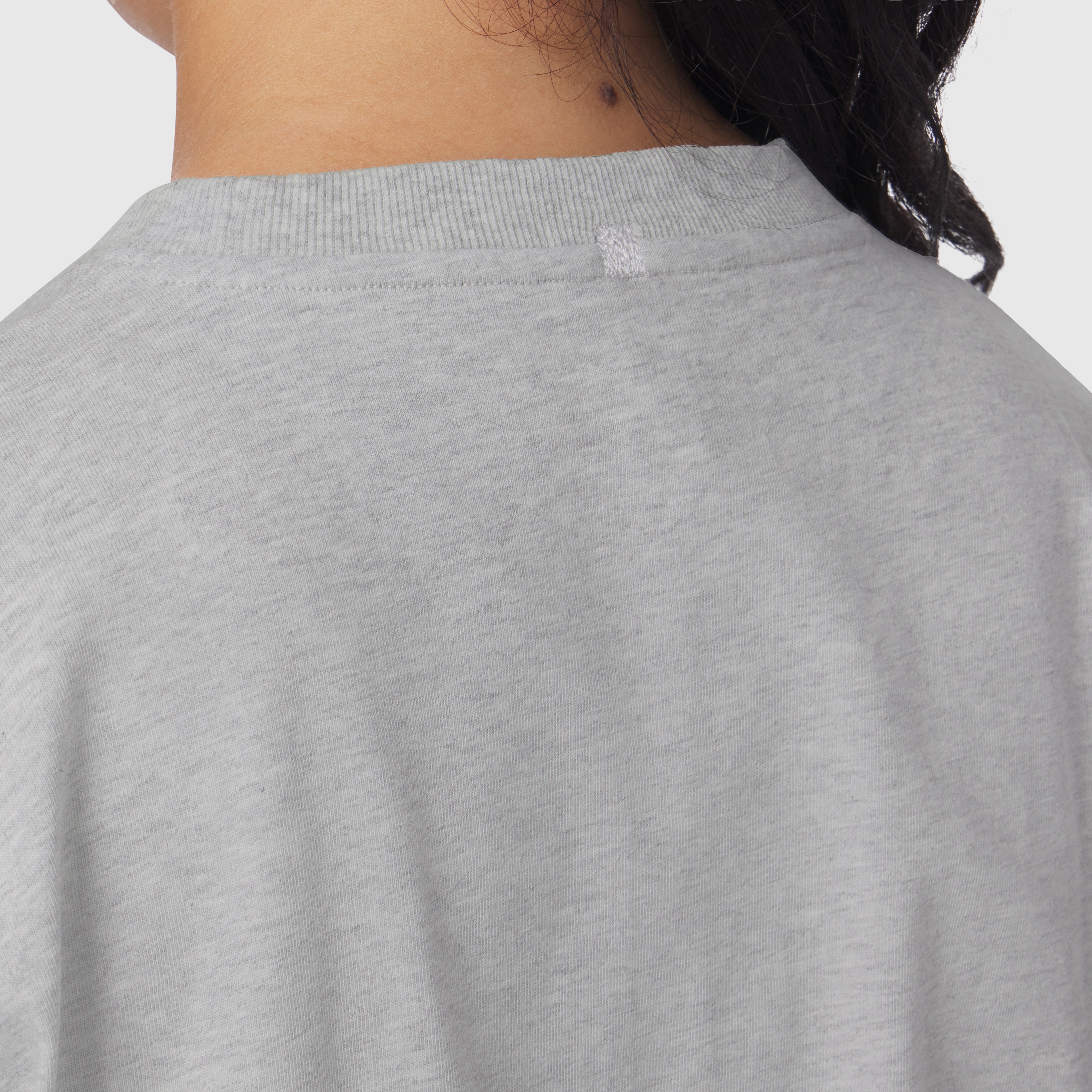 1102. Distressed Relaxed Tee - Heather Grey