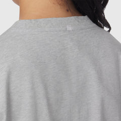 1102. Distressed Relaxed Tee - Heather Grey