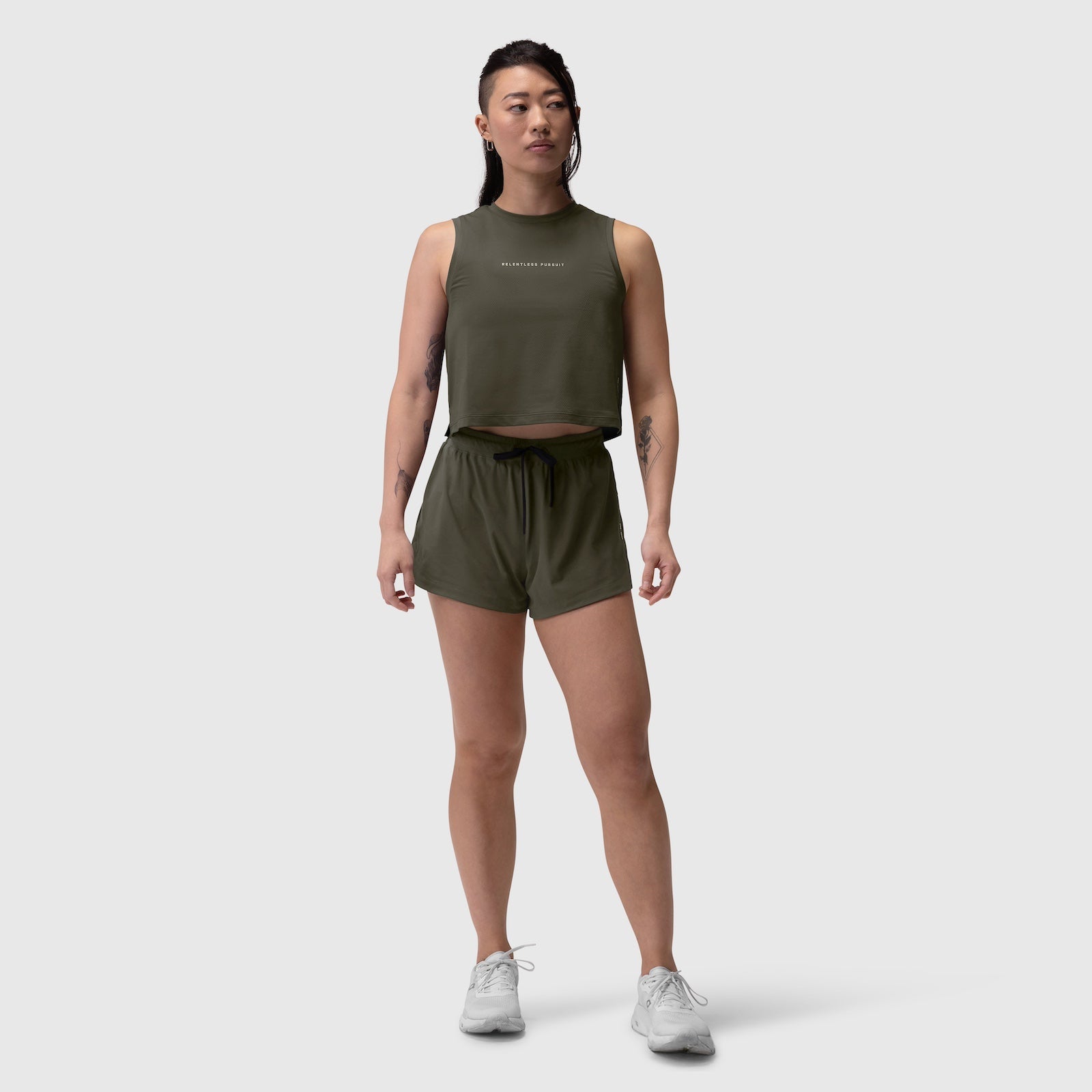 W020. AeroSilver® Tank Top - Olive "RP"