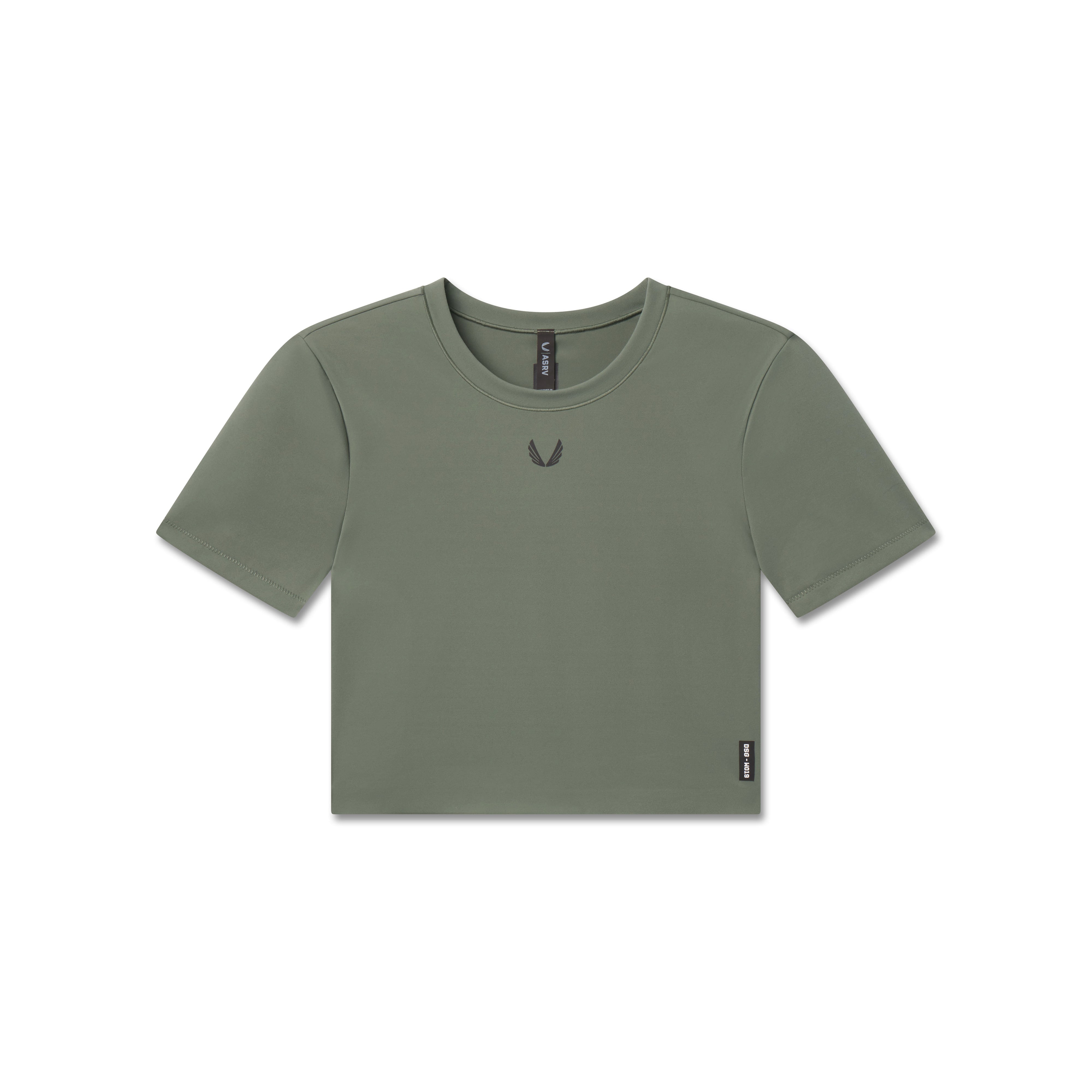 W019. LYCRA® Cropped Tee - Sage