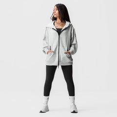ASRV x Equinox Sorona® French-Terry Oversized Zip Hoodie - Heather Gre