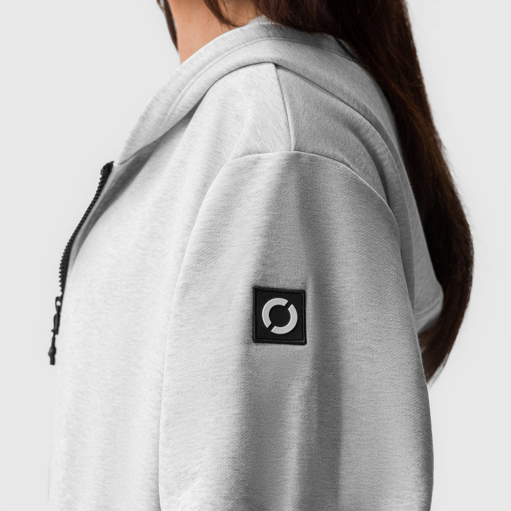 ASRV x Equinox Sorona® French-Terry Oversized Zip Hoodie - Heather Gre