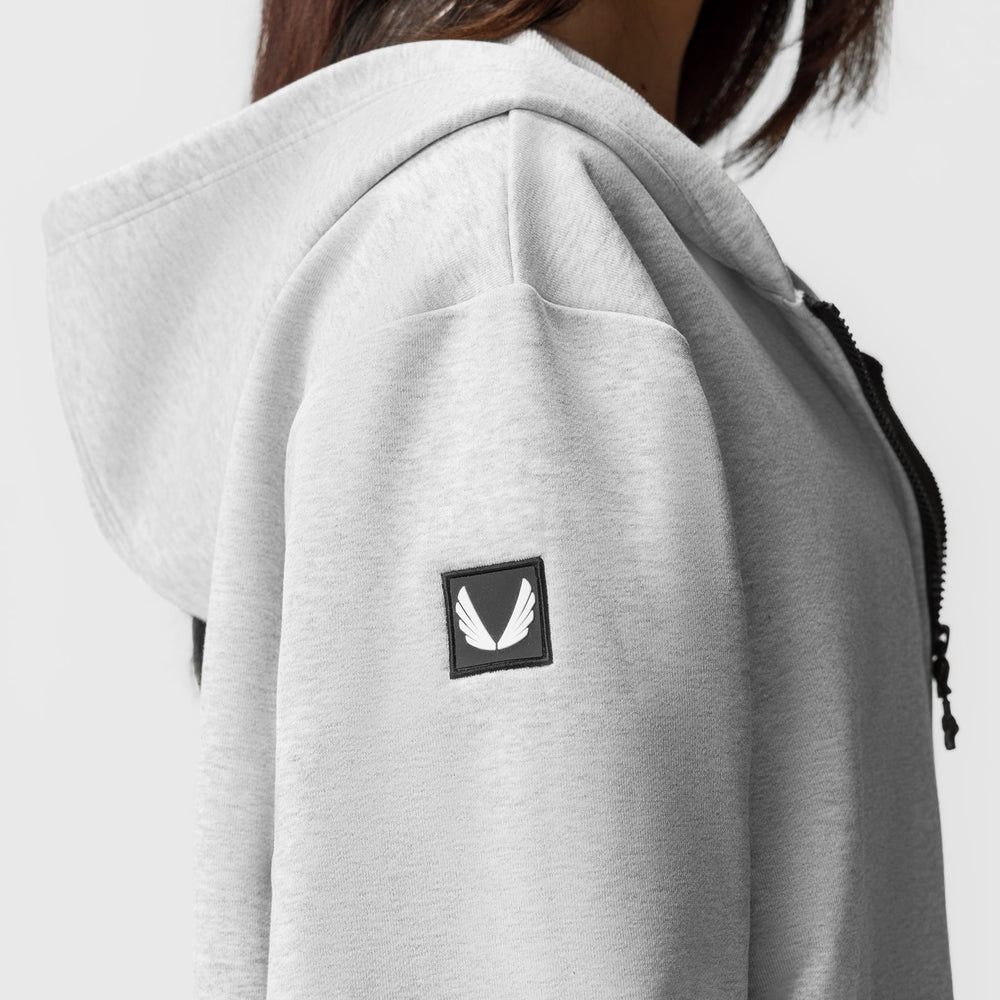 ASRV x Equinox Sorona® French-Terry Oversized Zip Hoodie - Heather Gre