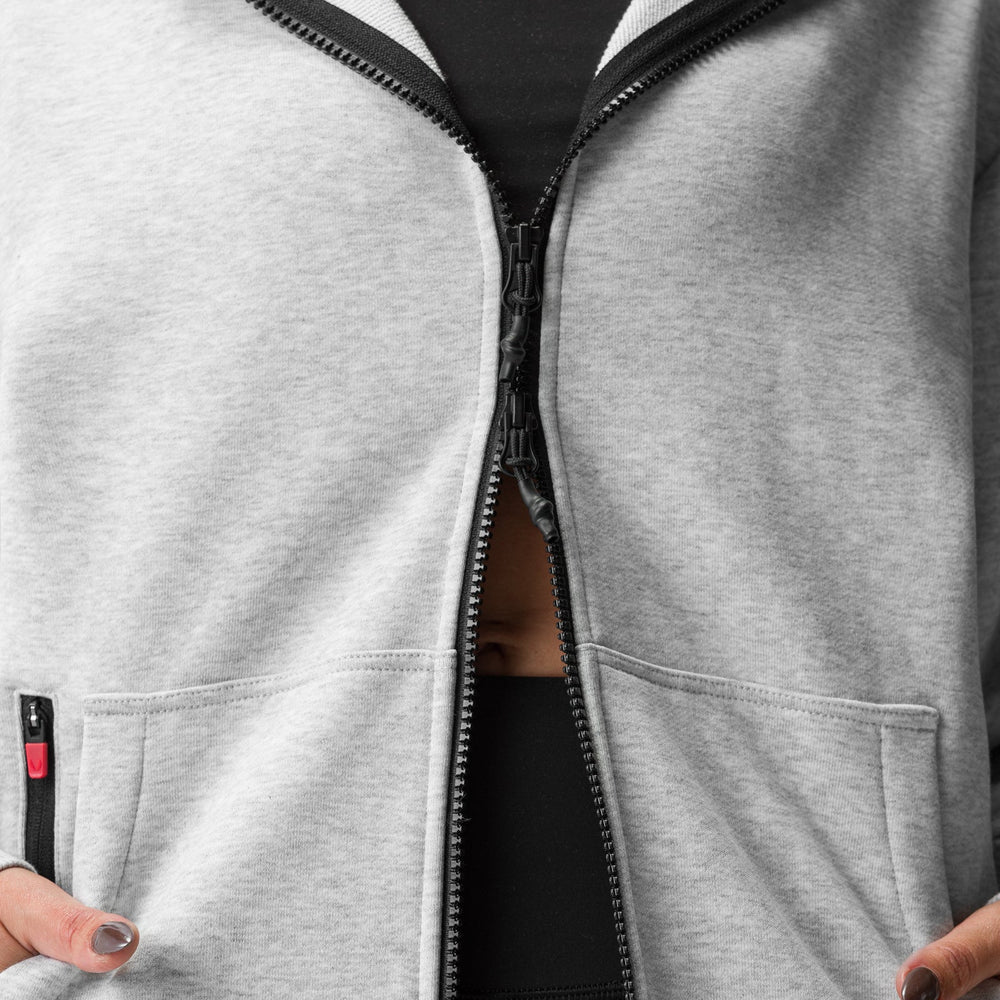 ASRV x Equinox Sorona® French-Terry Oversized Zip Hoodie - Heather Gre
