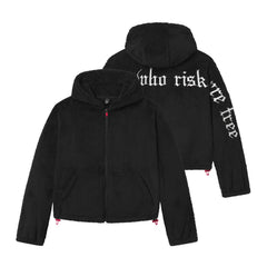 1005. Women's Sherpa Recovery Full Zip Hoodie - Black/White