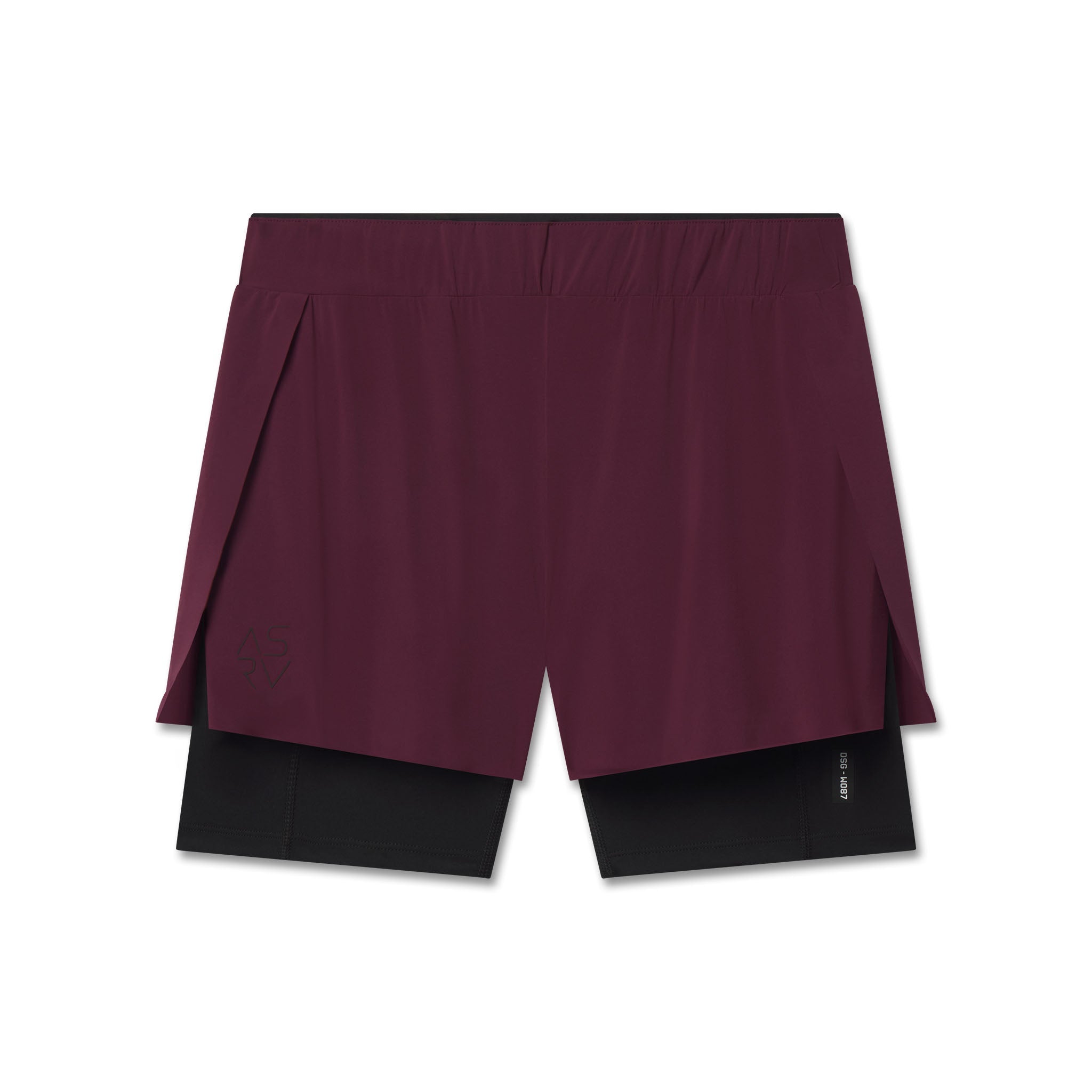 W087. Aerotex™ Side Split Liner Short - Merlot