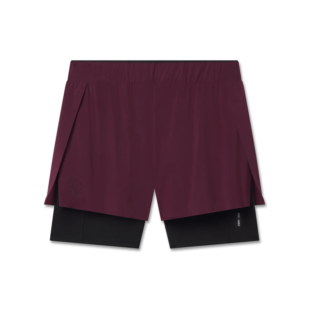 W087. Aerotex™ Side Split Liner Short - Merlot